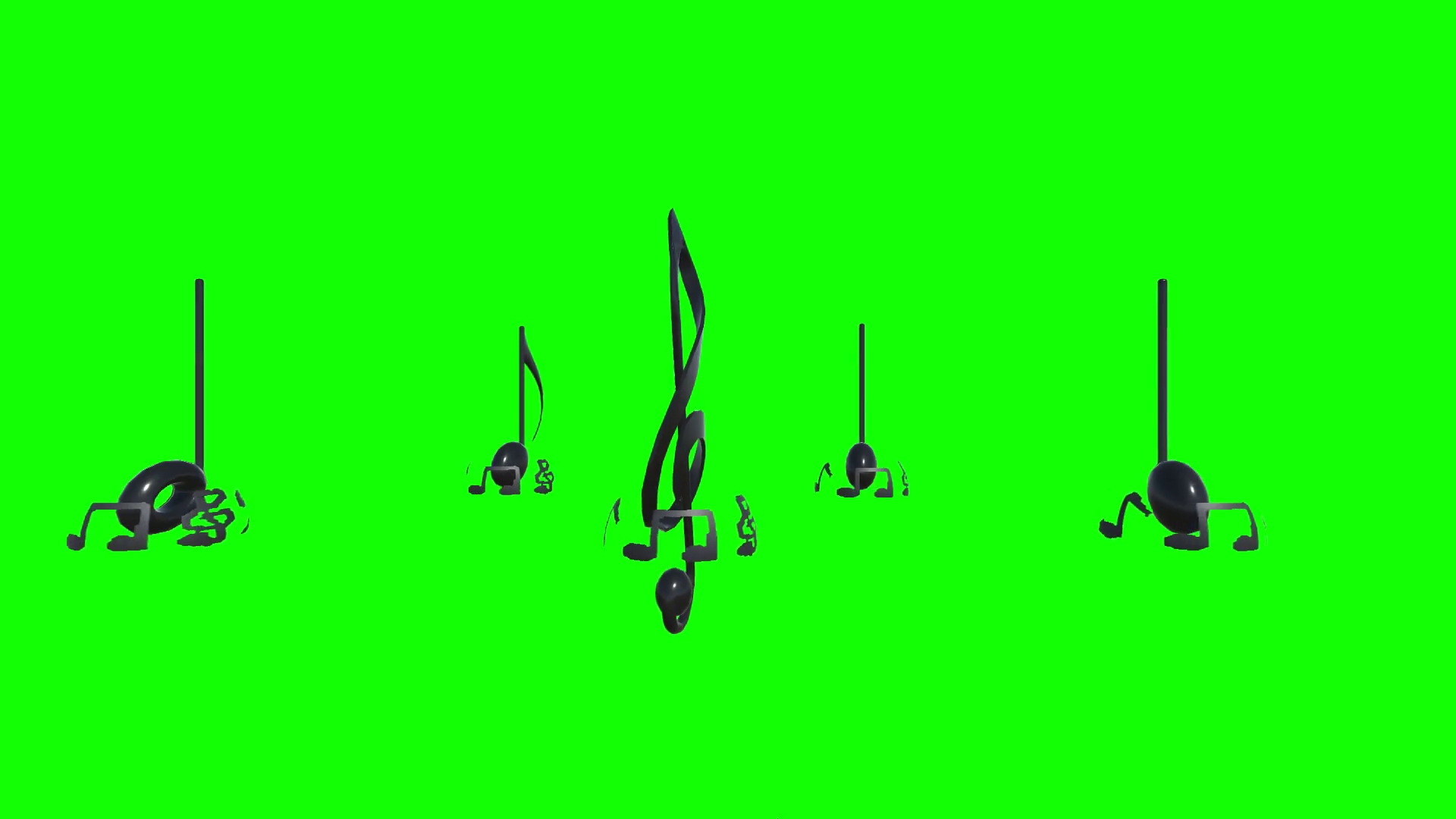 Music Notes Spinning On Green Screen 03 Stock Motion Graphics SBV347562265 Storyblocks