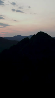 Drone Captures the Mountains of Khao Sok at Sunset