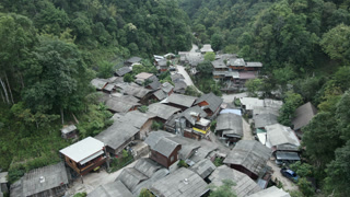 Fly Over Secluded Village Of Maekampong In Chiang Mai Thailand (Stock Footage)