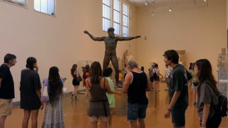 ATHENS, GREECE, 25 JULY 2025: National Archaeological Museum With Ancient Statue Of Zeus Or Poseidon