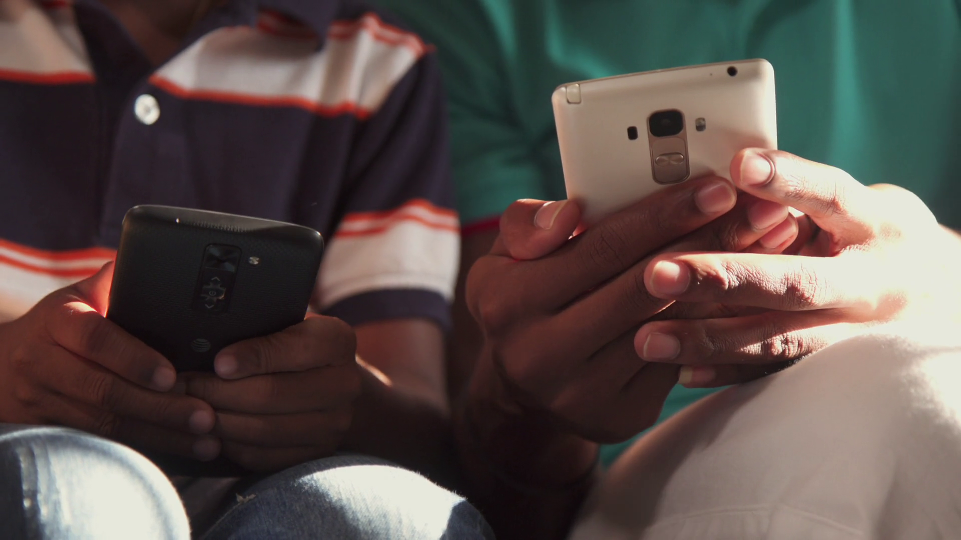 Close Up Of Black Male Hands Holding Mobile Phone Telephone Smartphone