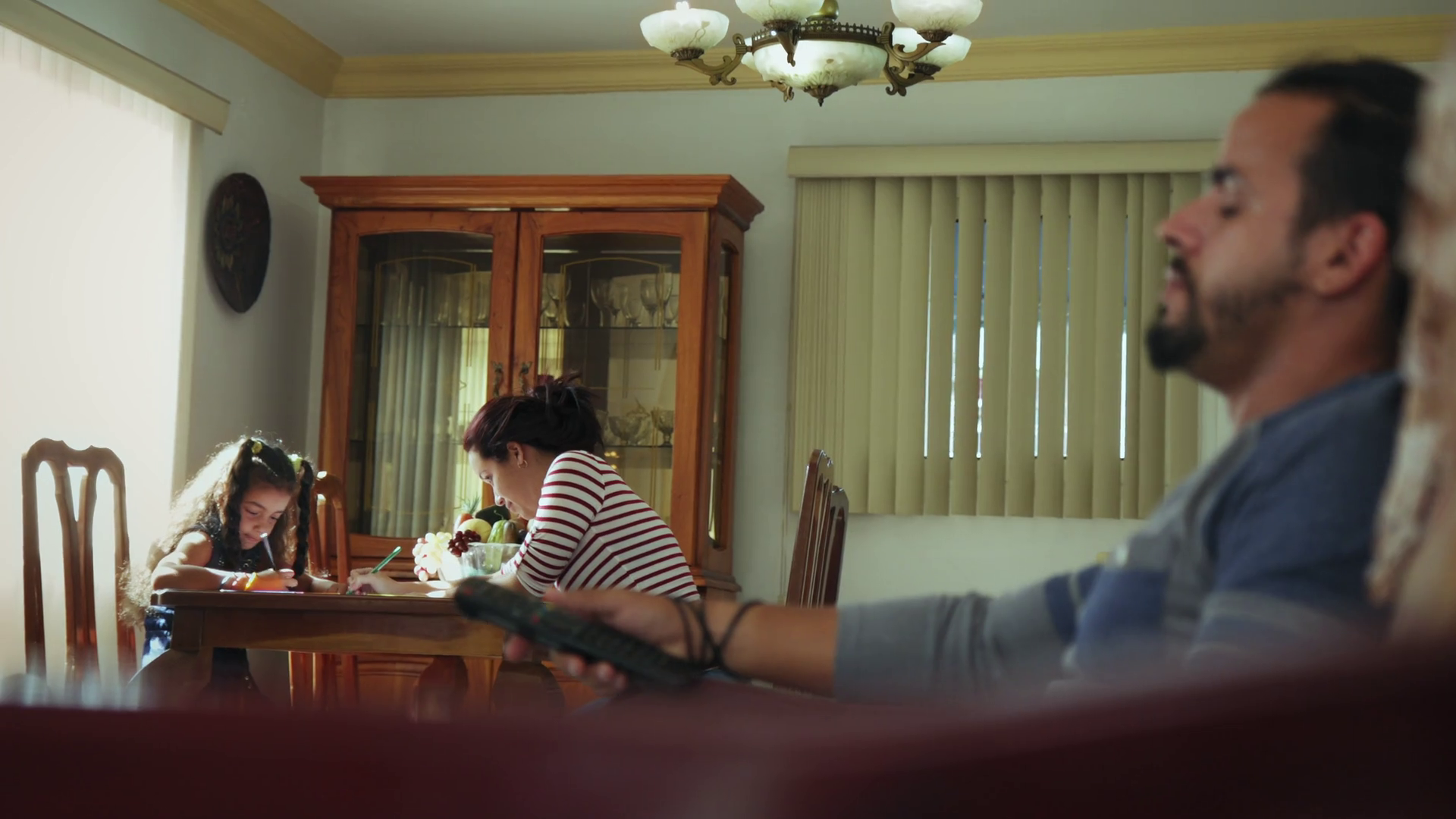 Drunk Husband Watching Tv And Drinking Liquor At Home