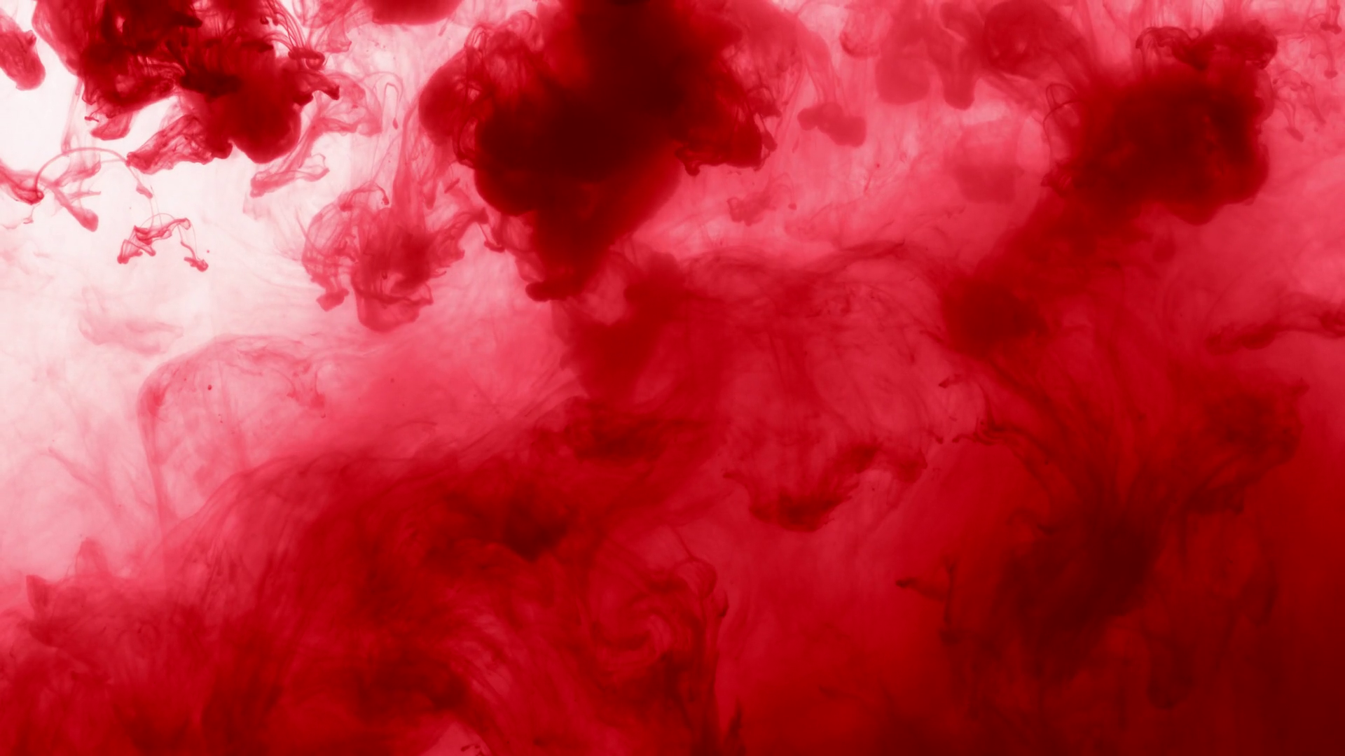 Red Ink Color in Water Creating Liquid Art Shape Stock Video Footage ...