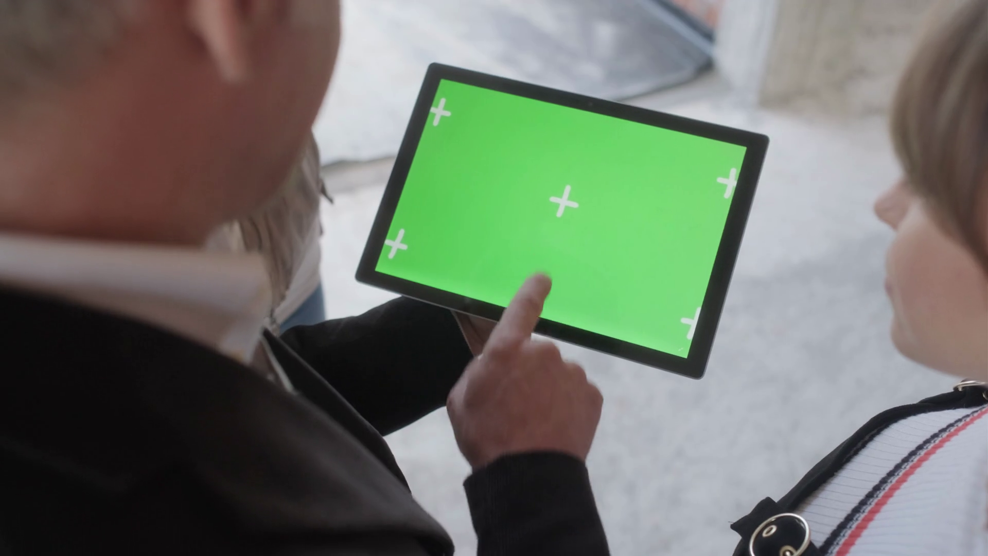 Sales Agent Holding Ipad In New Building Man Stock Footage SBV