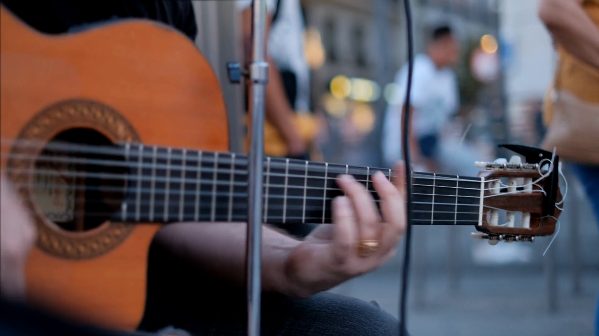 Talented Musician Performing On Madrid Stock Footage SBV336025108