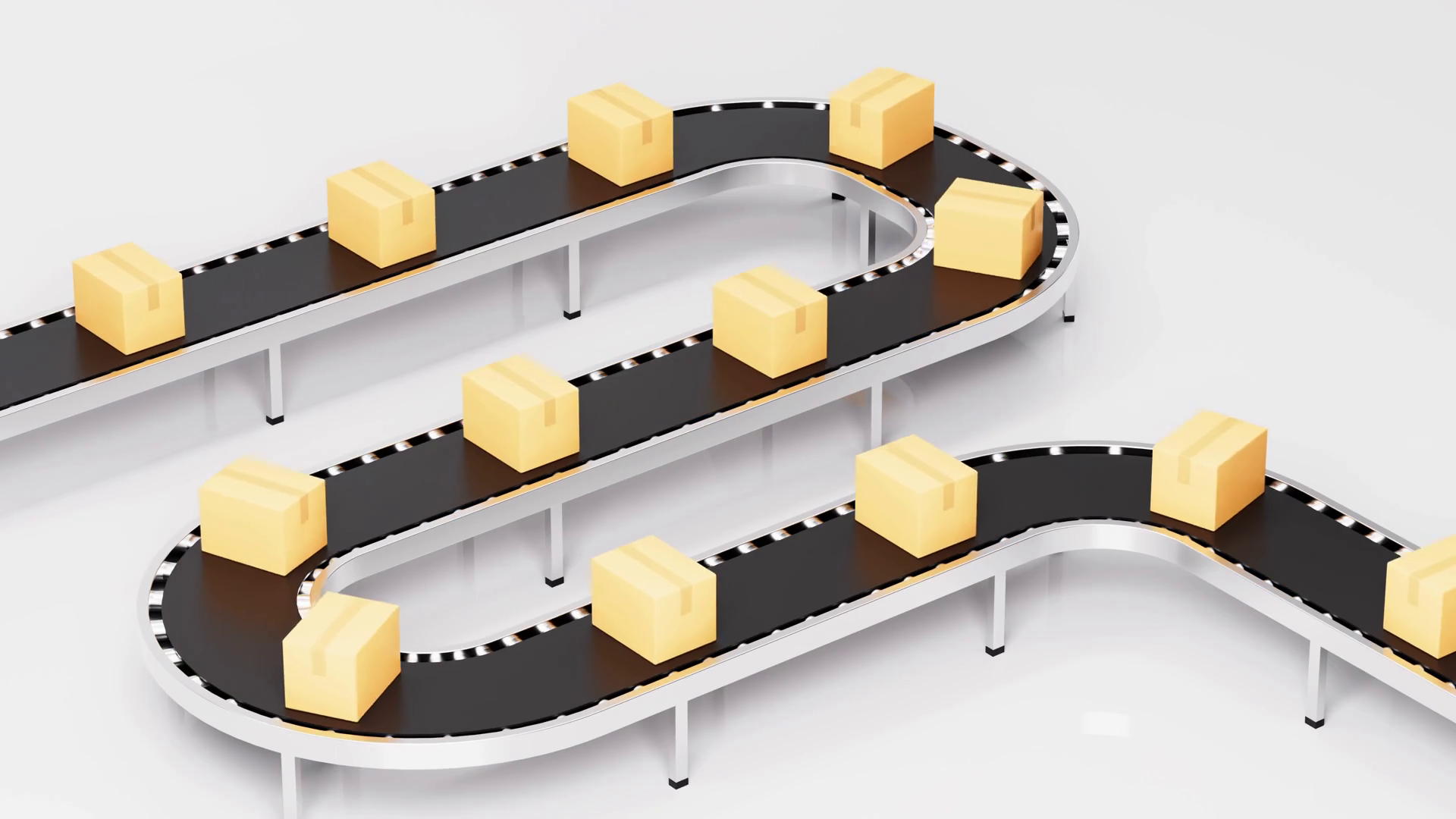 Boxes On Conveyor Belt Logistics Stock Motion Graphics SBV347787898