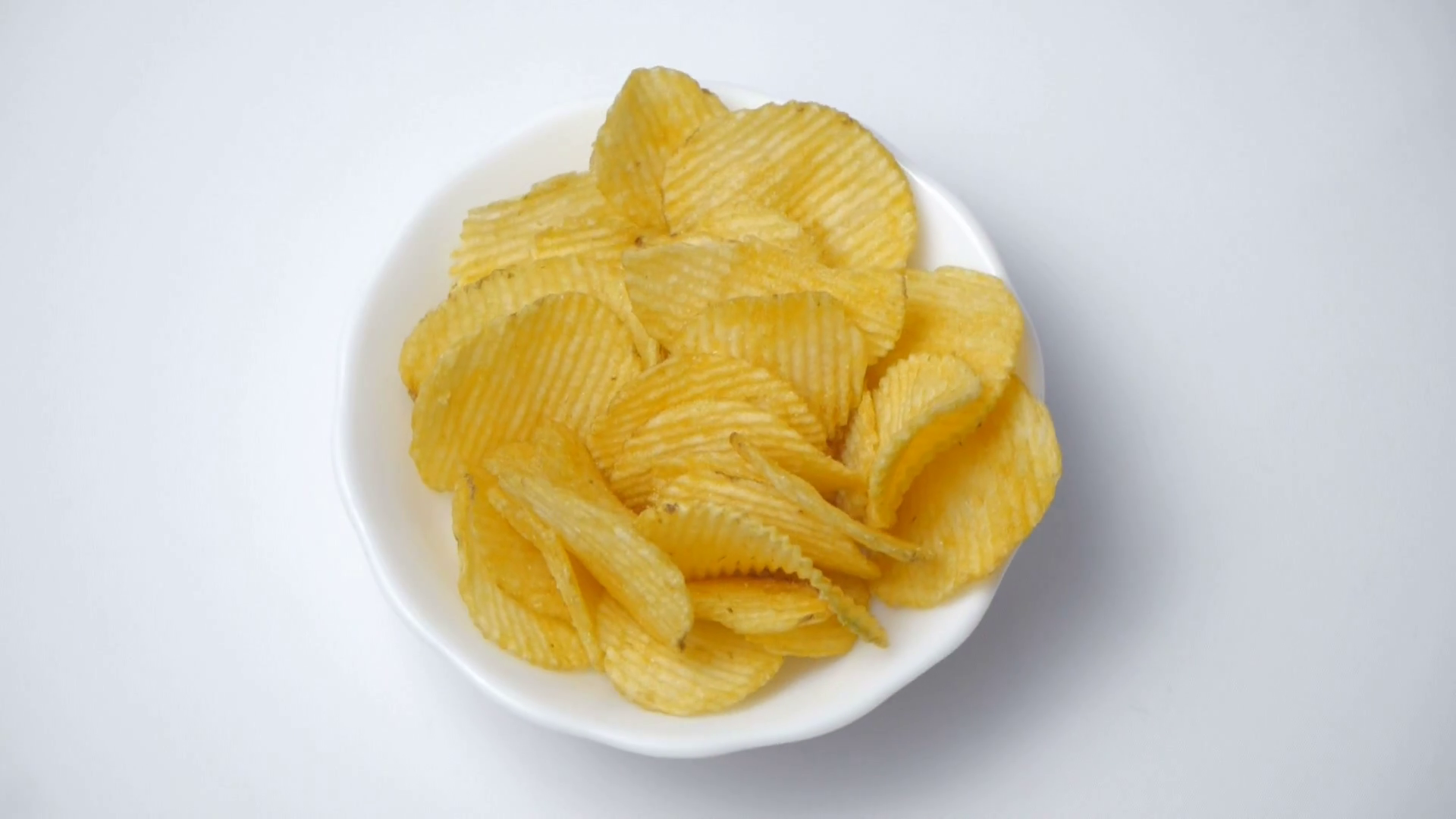 Potato Chips On Plate Spinning Stock Footage SBV308646421 Storyblocks