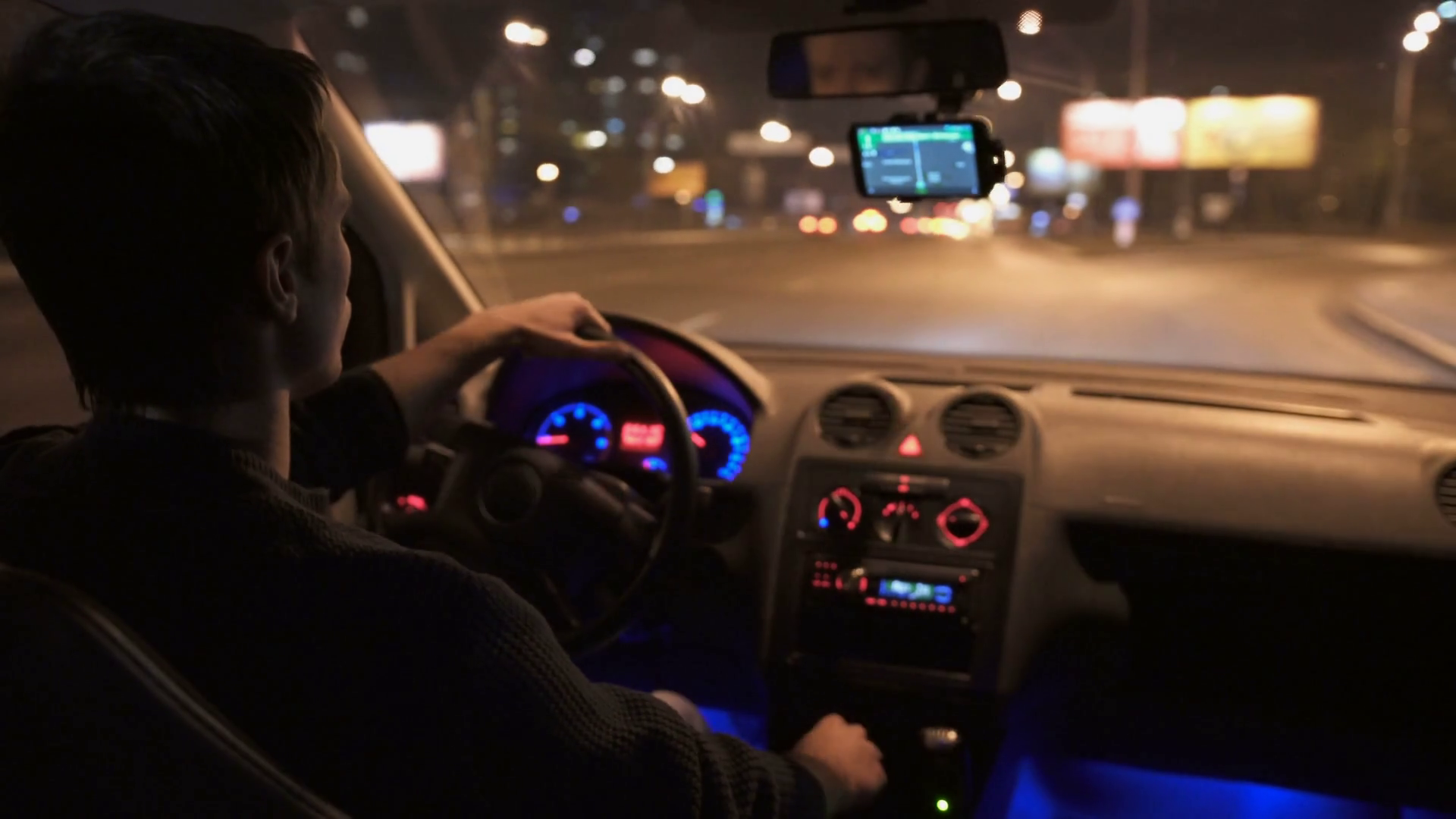 3 in 1 video! A man driving a car on the overpass turning 3 in 1 video! A man driving a car on the overpass turning