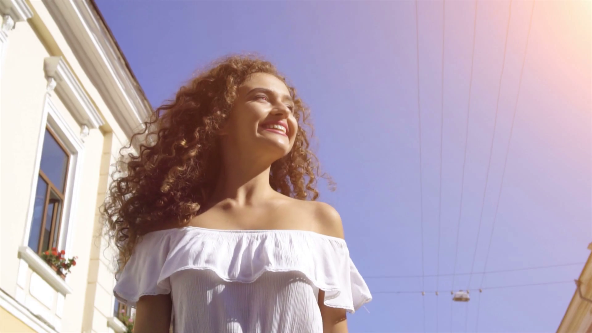 The Happy Woman Walking Outdoor Slow Motion Stock Footage SBV324812699