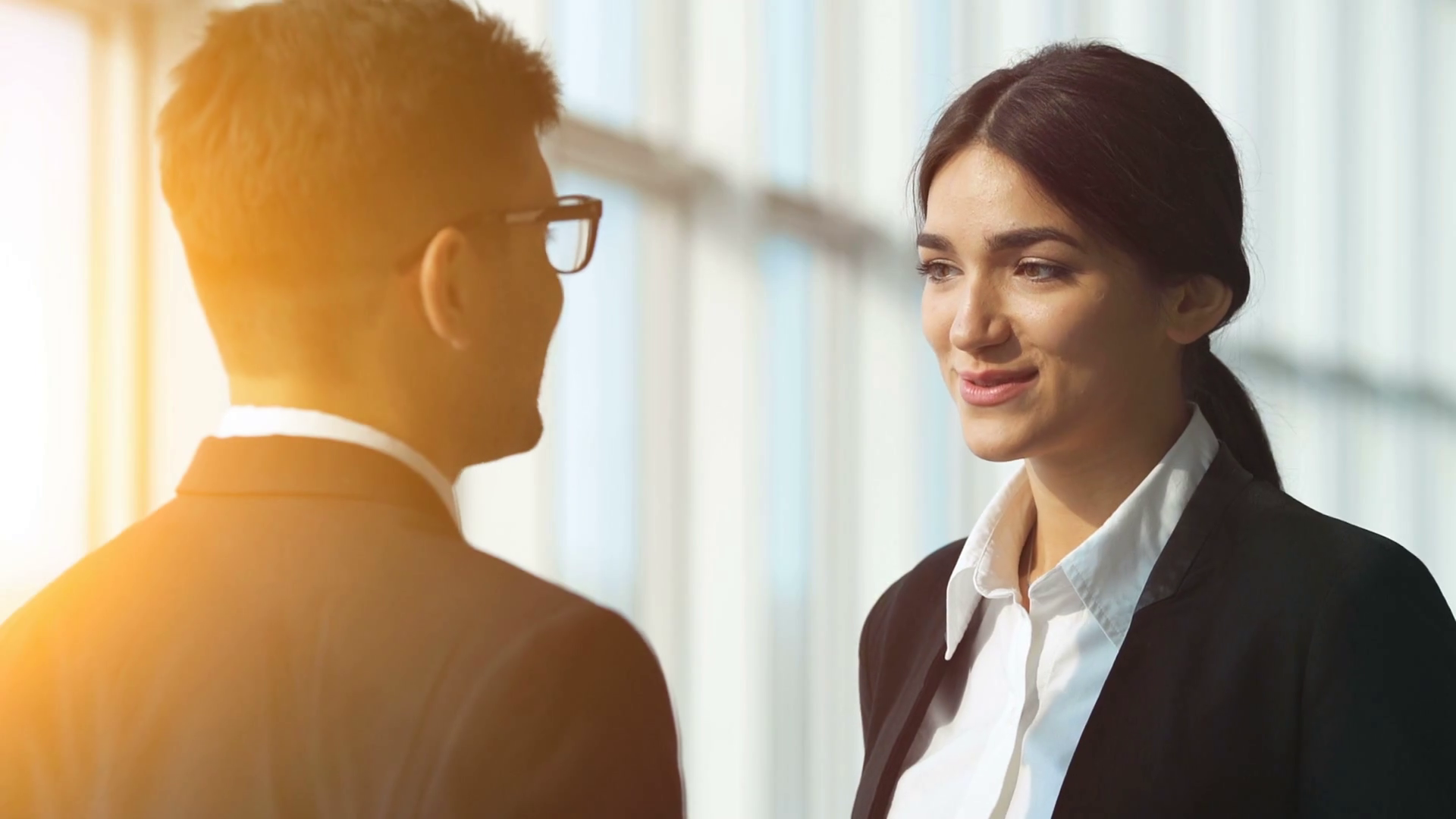 The Man Woman Talking Slow Motion Stock Footage SBV-322029219 - Storyblocks