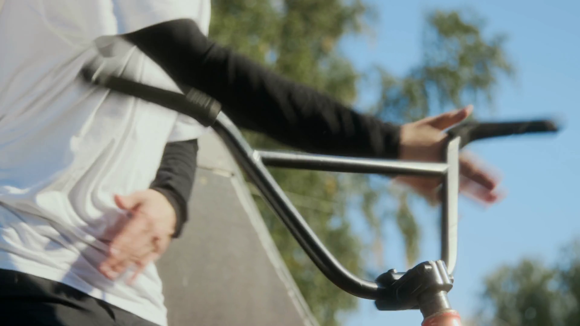 Close Up View Of Bmx Rider Turning Stock Footage SBV-351867410 ...