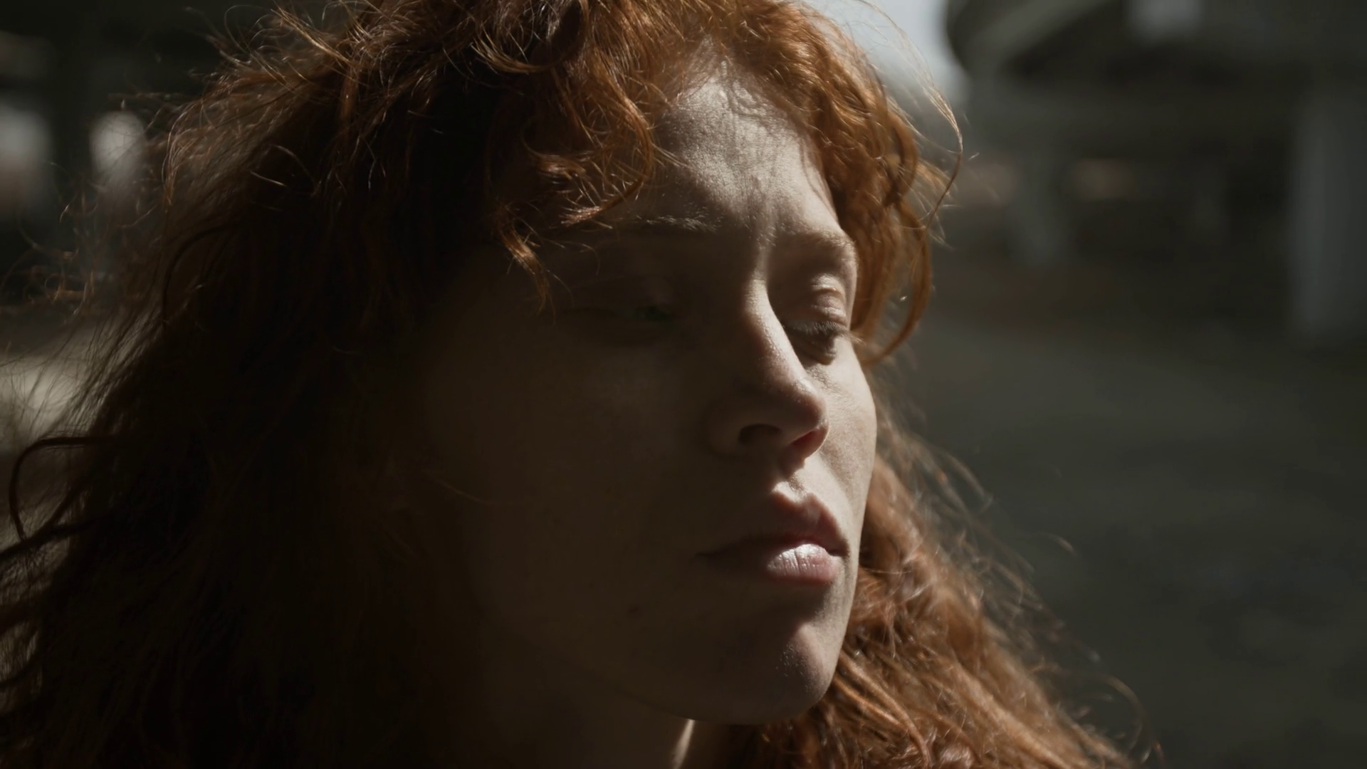 Close-up Shot Of Woman With Curly Red Hair Stock Footage SBV-352326370 ...