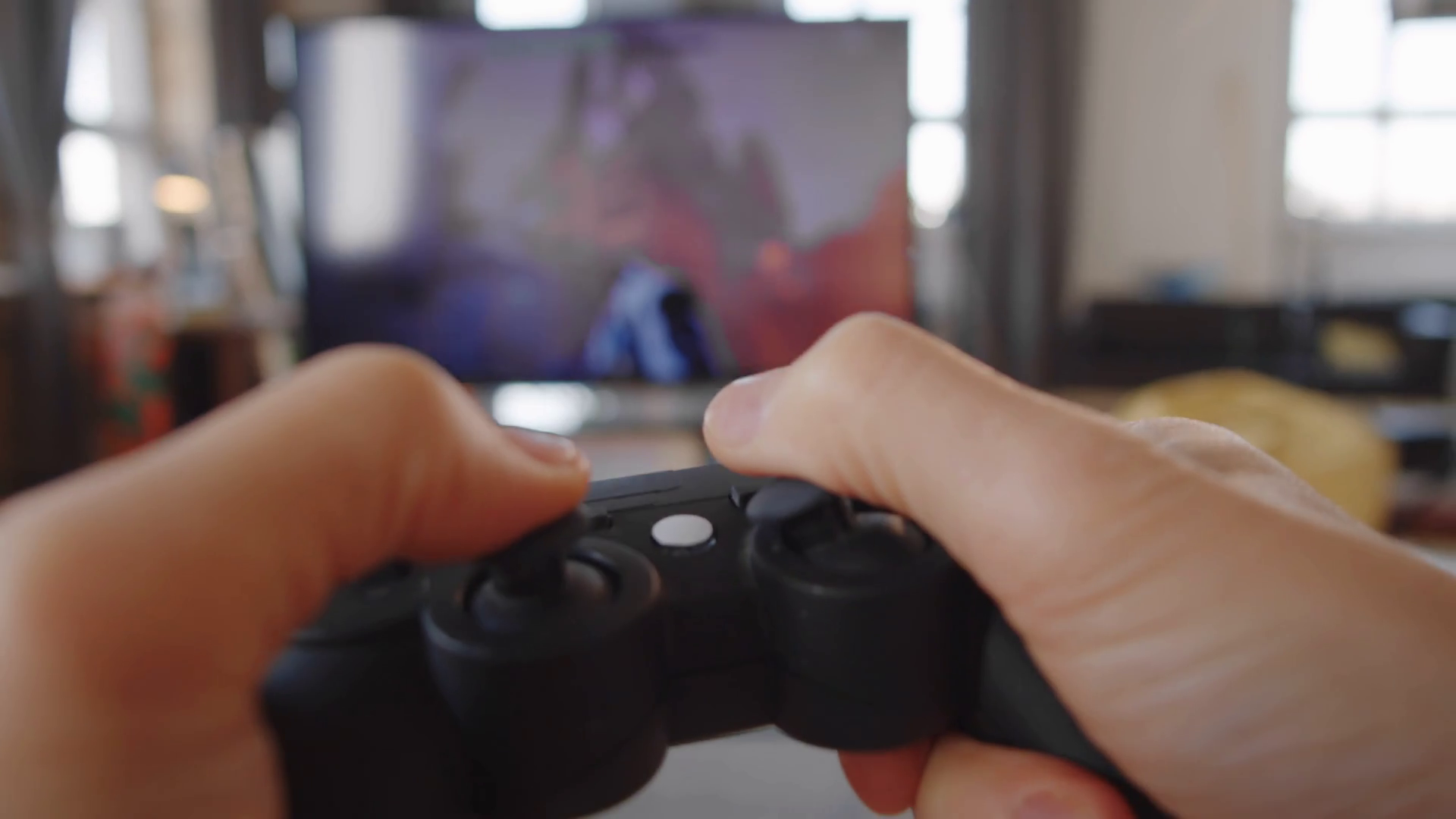 Pov Of Man Moving Joysticks Pressing Buttons Stock Footage SBV