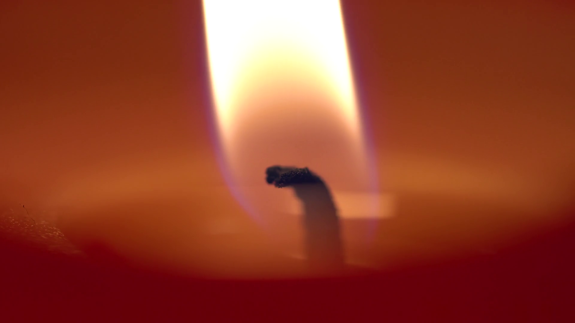 Candle flame is blown out followed by darkness macro detail Stock