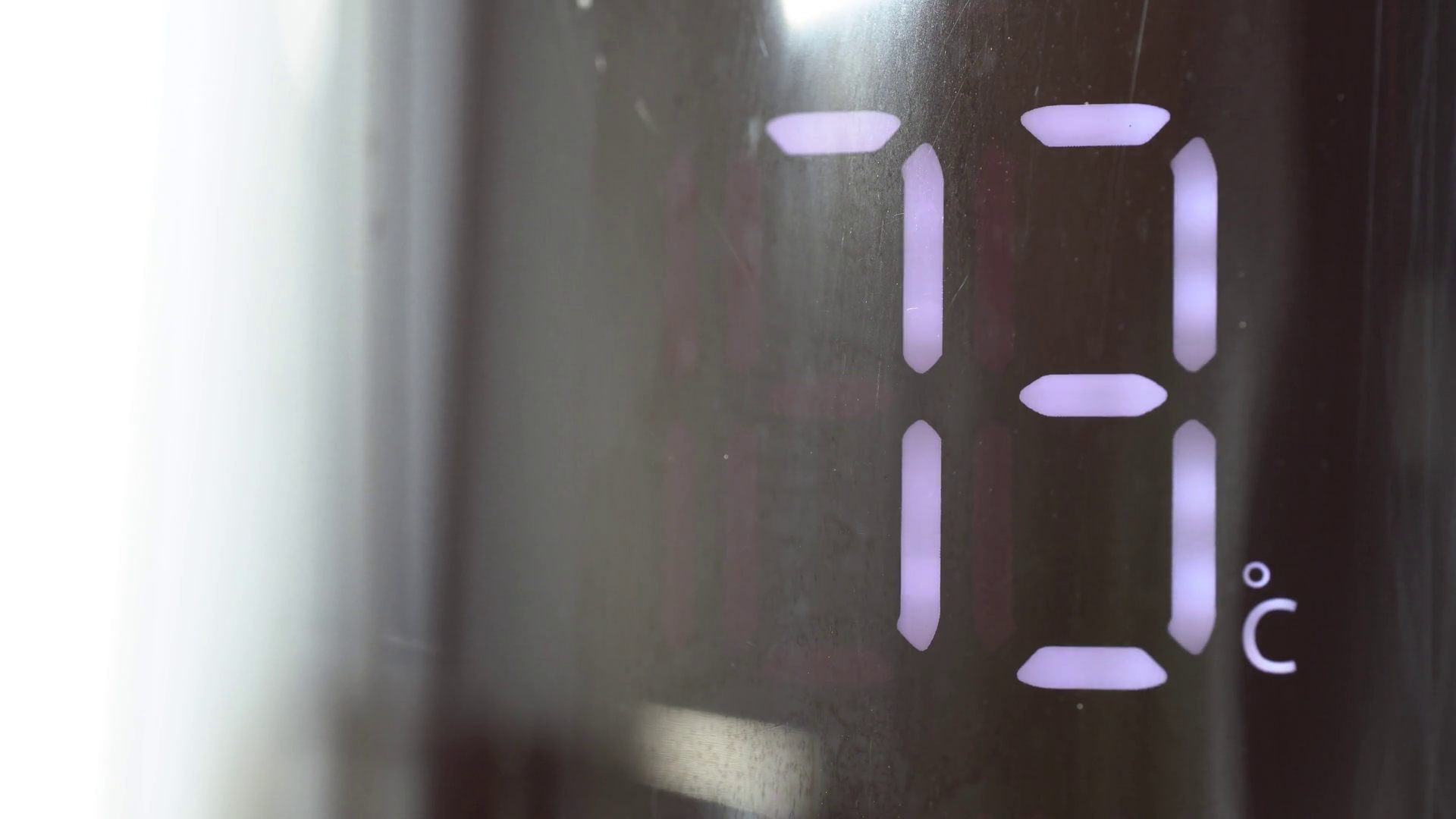 Temperature Rises Fast On Kettle Closeup Stock Footage SBV