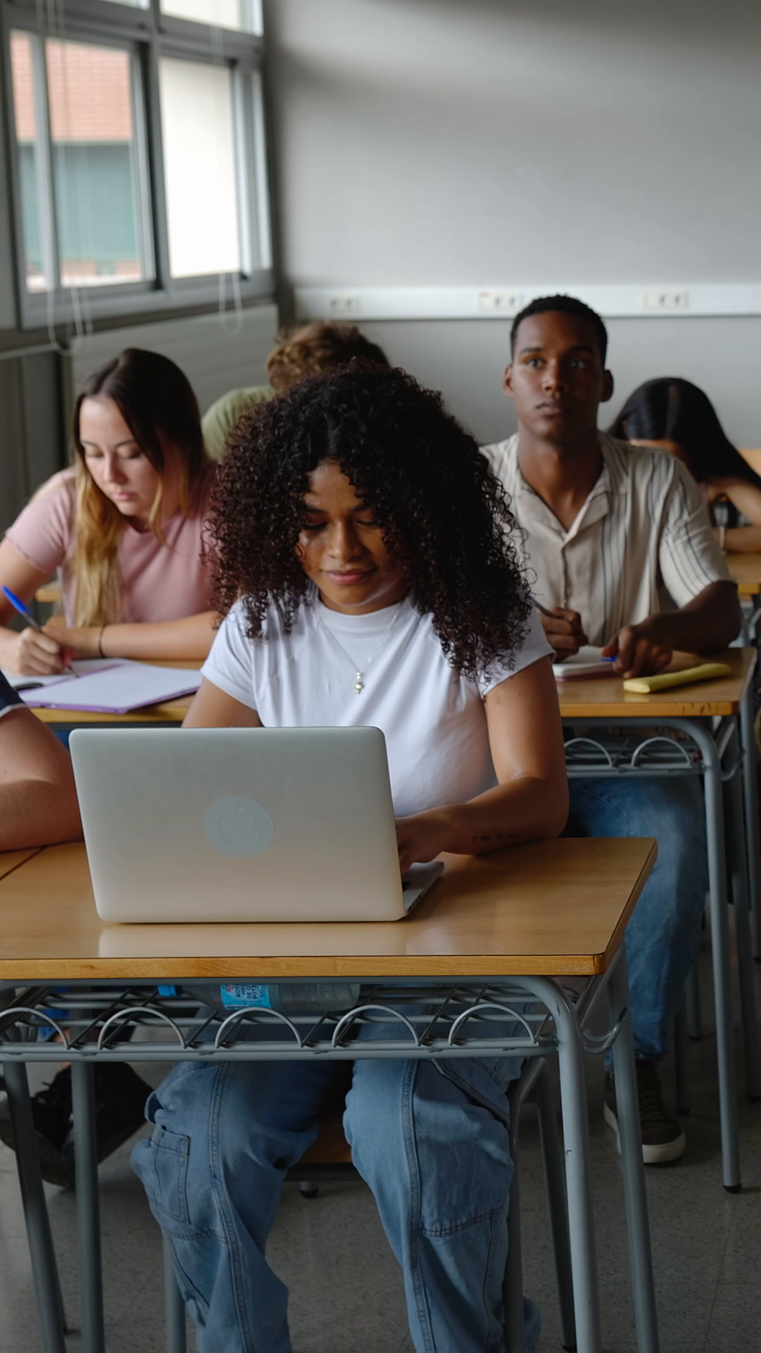 Young Group Of Diverse Students Studying At Stock Footage SBV-353099880 ...