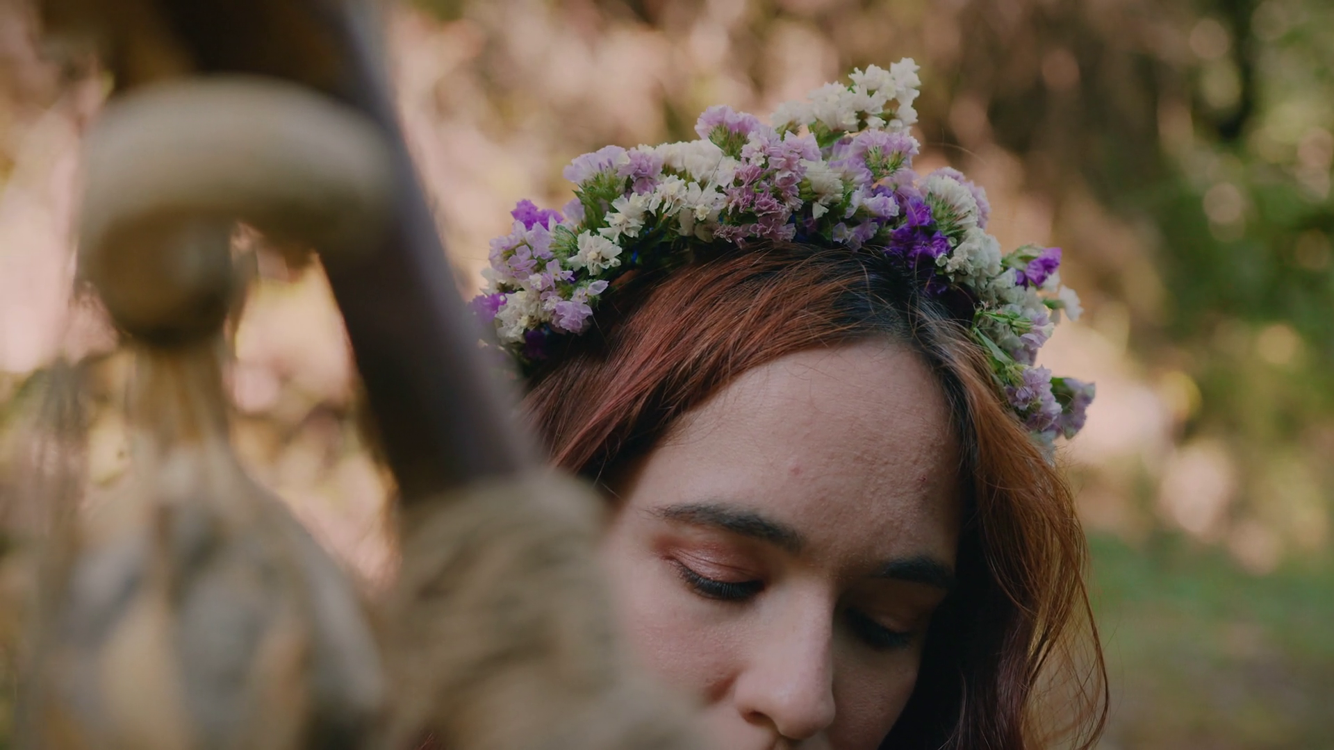 Young Girl Holding Druidic Instrument Stock Footage SBV-347762168 ...