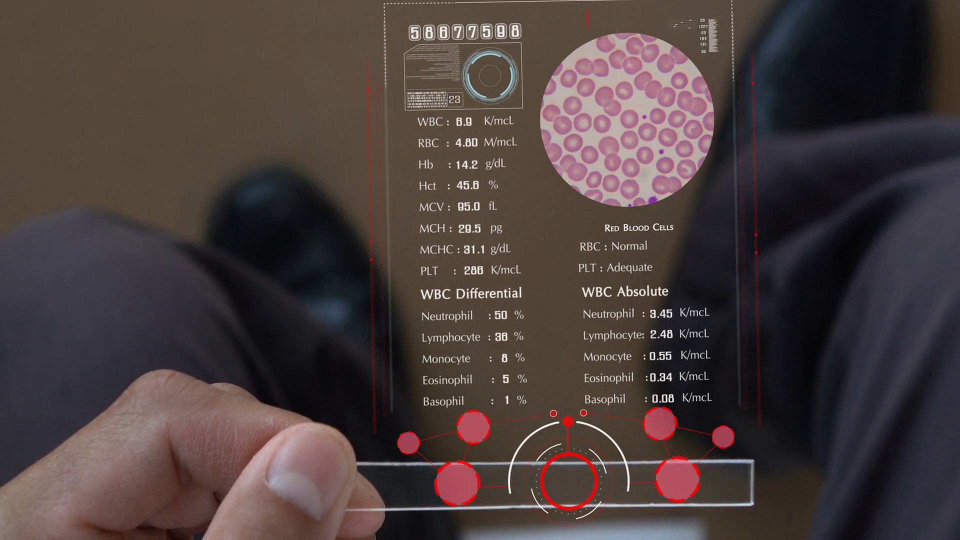 Complete blood count testing your self at home.No sharp injury from