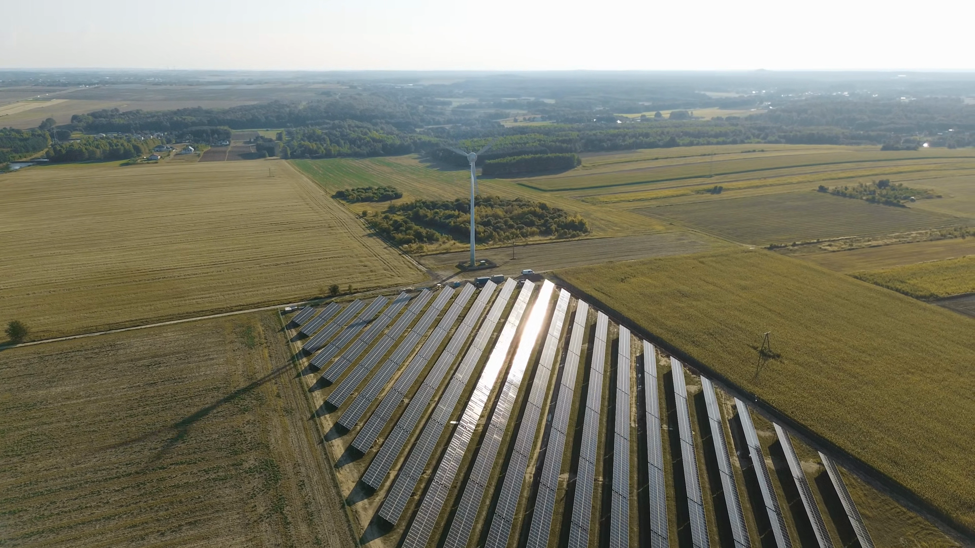 Solar Power Station Wind Generator In Stock Footage SBV-353664526 ...