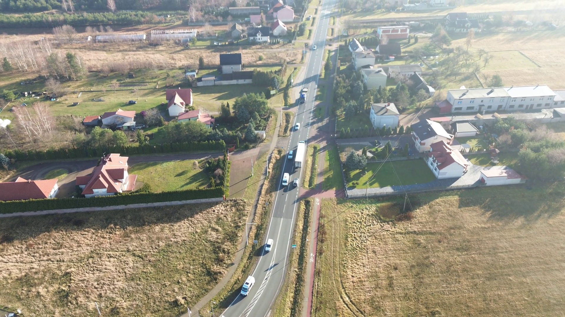 Freight Truck Driving On Long Rural Road Stock Footage SBV-353210521 ...