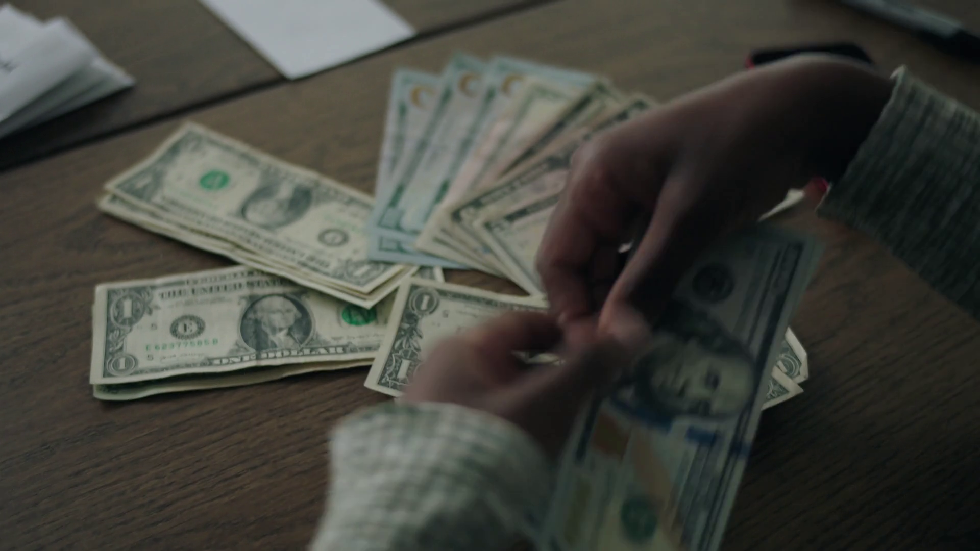 Close-up Shot Of Woman Counting Banknotes On Stock Footage SBV ...