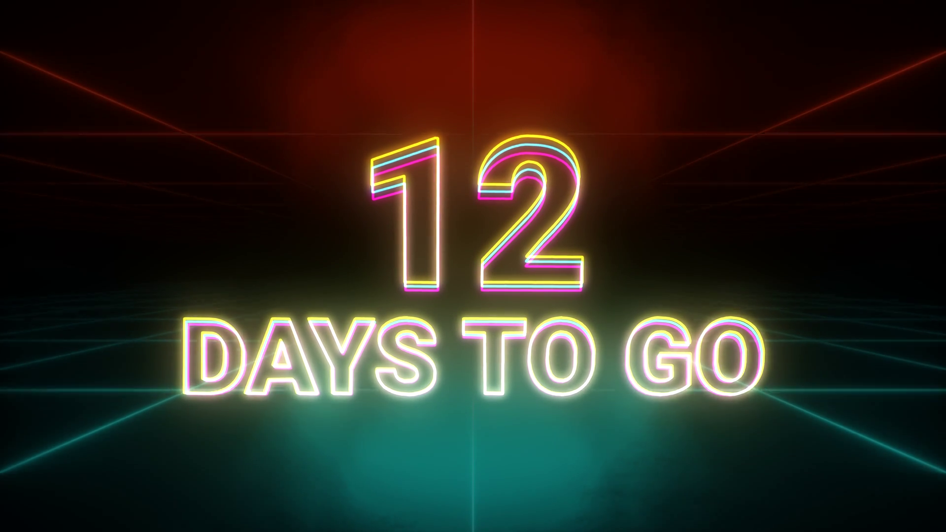 12 Days To Go Countdown Has Begun Animation Stock Footage SBV-352116742 ...