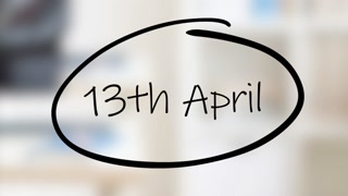 13th April Handwriting Using Black Marker On Glass