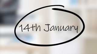 14th January Handwriting Using Black Marker On Glass