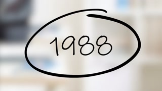 1988 Handwriting Using Black Marker On Glass