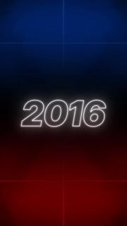 2016 Text Retro Style Vertical