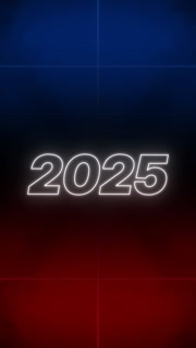 2025 Text Retro Style Vertical