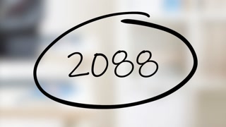 2088 Handwriting Using Black Marker On Glass