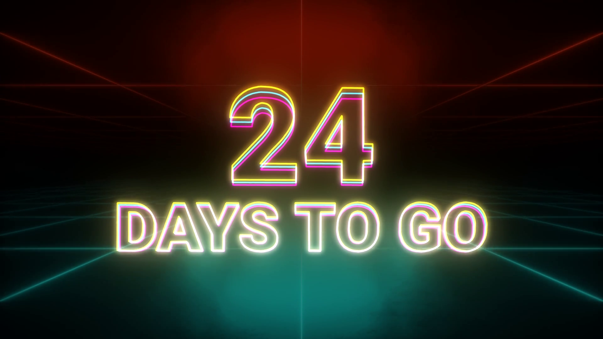 24 Days To Go Countdown Has Begun Animation Stock Footage SBV352116757