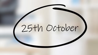 25th October Handwriting Using Black Marker On Glass