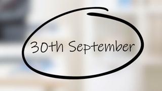 30th September Handwriting Using Black Marker On Glass
