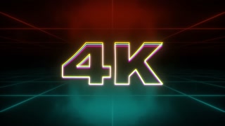 4k Animation Retro Background