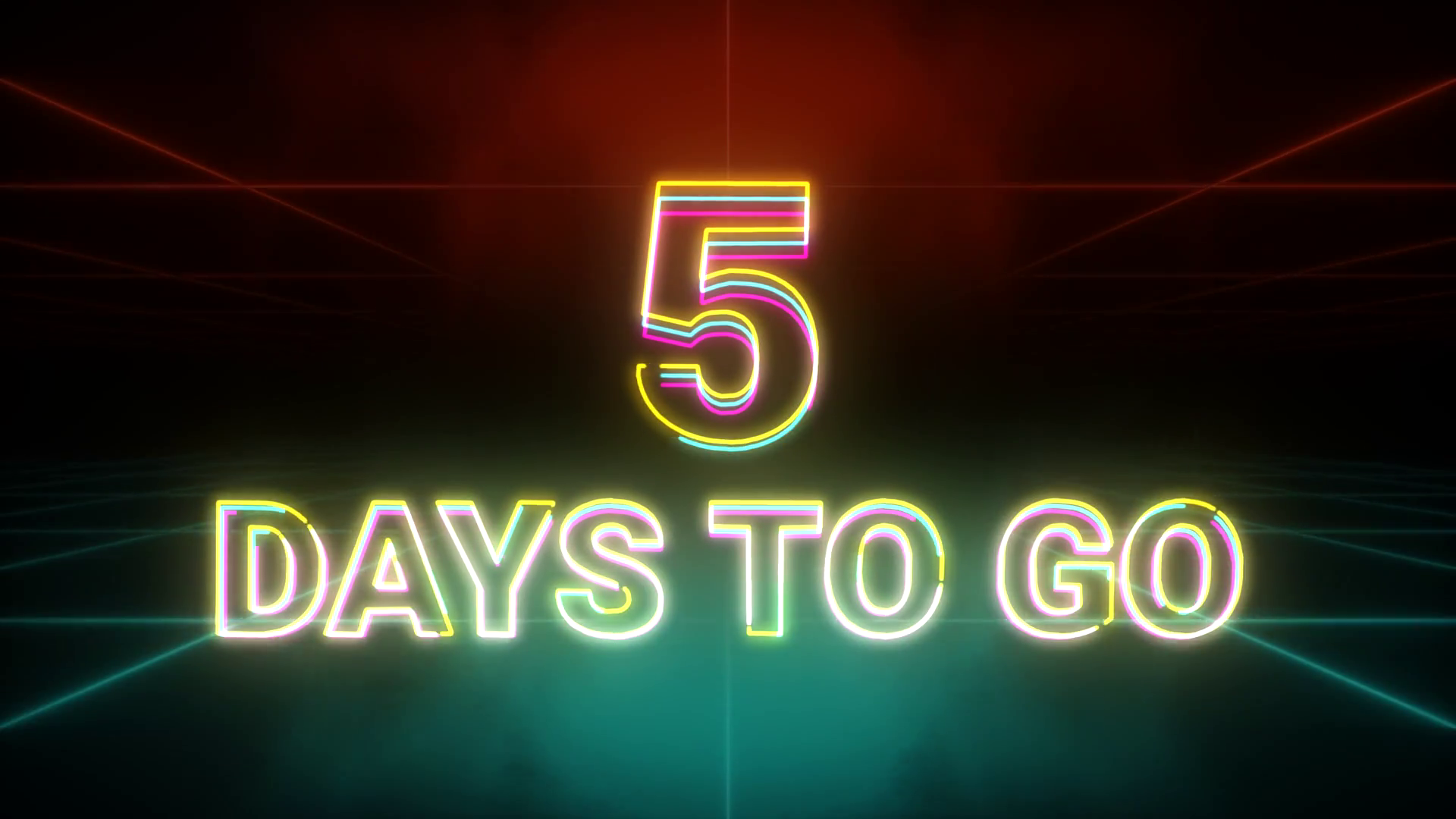 5 Days To Go Countdown Has Begun Animation Stock Footage Sbv 352116729