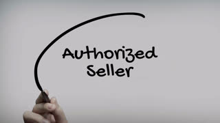 Authorized Seller Hand Writing Text On Glass Screen