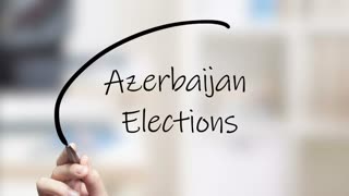 Azerbaijan Elections Handwriting Using Black Marker On Glass