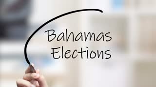 Bahamas Elections Handwriting Using Black Marker On Glass