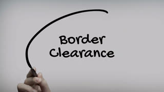 Border Clearance Hand Writing Text On Glass Screen