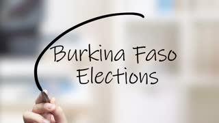 Burkina Faso Elections Handwriting Using Black Marker On Glass