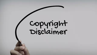 Copyright Disclaimer Hand Writing Text On Glass Screen