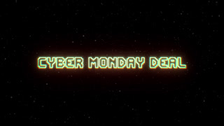 Cyber Monday Deal Neon Text With Retro Style