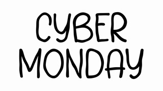 Cyber Monday Hand Drawn Scribble Text Effect