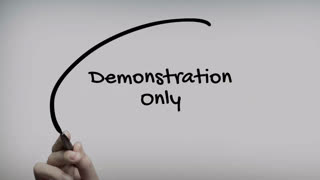 Demonstration Only Hand Writing Text On Glass Screen