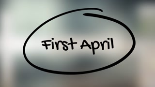 First April Handwriting With Black Marker On Glass Surface