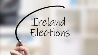 Ireland Elections Handwriting Using Black Marker On Glass