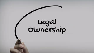 Legal Ownership Hand Writing Text On Glass Screen