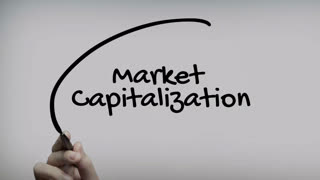 Market Capitalization Hand Writing Text On Glass Screen